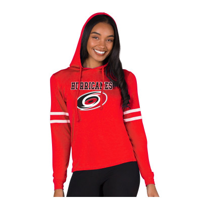 Женская Футболка Carolina Hurricanes Concepts Sport Red Marathon Long-Sleeve Hooded