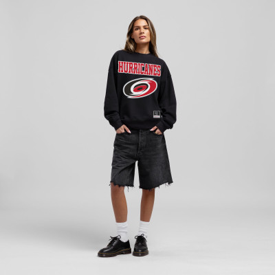 Женская Свитшот Carolina Hurricanes Mitchell & Ness Black Core Oversized
