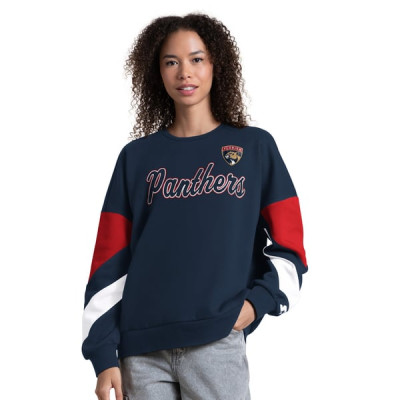 Женская свитшот Florida Panthers Starter Navy Grand Slam Sleeve Color Block