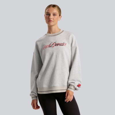 Женская свитшот New Jersey Devils lululemon Heathered Core Ultra Light Grey Perfectly Oversized Hip-Length Ringer