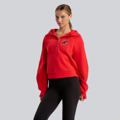 Женская толстовка New Jersey Devils lululemon True Red Scuba Oversized Half-Zip