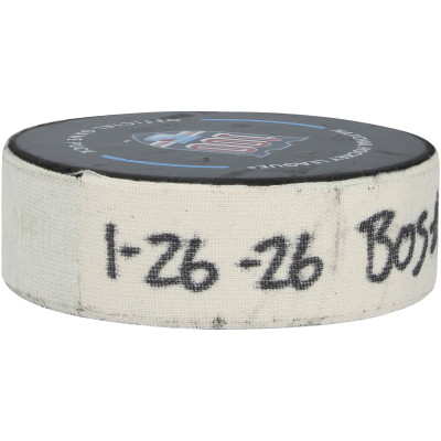 Шайба с игры Elias Lindholm Boston Bruins Fanatics Authentic vs. New York Rangers on January 26, 2026 - Second of Two Goals Scored
