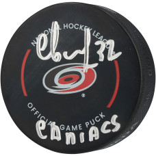 Шайба Andrei Svechnikov Carolina Hurricanes Autographed Fanatics Authentic with 'Caniacs' Inscription