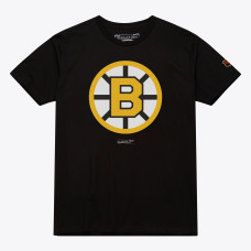 Футболка Boston Bruins Mitchell & Ness Black Core Vintage Logo