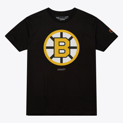 Футболка Boston Bruins Mitchell & Ness Black Core Vintage Logo