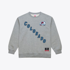 Colorado Avalanche Mitchell & Ness Heather Gray Core Wordmark Fleece Sweatshirt