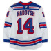 Игровая джерси Taylor Raddysh New York Rangers Fanatics Authentic #14 White Set 3 from the 2025-26 NHL Season
