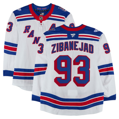 Игровая джерси Mika Zibanejad New York Rangers Fanatics Authentic #93 White Set 3 from the 2025-26 NHL Season