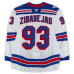 Игровая джерси Mika Zibanejad New York Rangers Fanatics Authentic #93 White Set 3 from the 2025-26 NHL Season