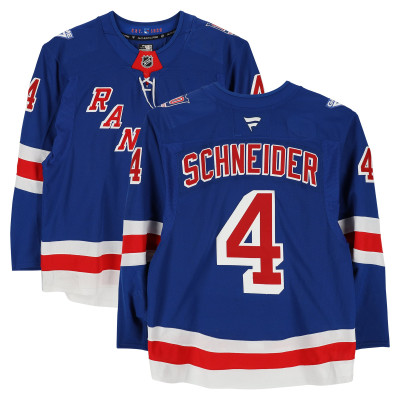 Игровая джерси Braden Schneider New York Rangers Fanatics Authentic #4 Blue Set 3 from the 2025-26 NHL Season