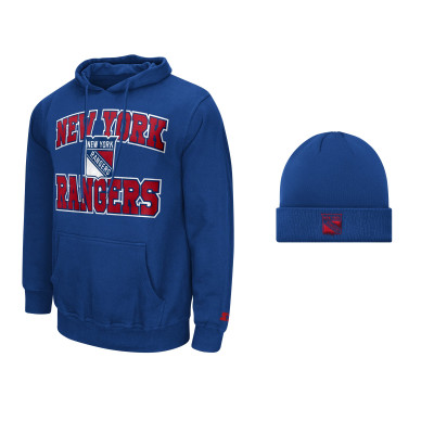 Толстовка New York Rangers Starter Blue Two-Pack & Knit Hat Set