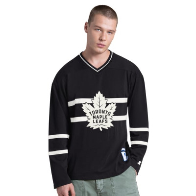 Футболка Toronto Maple Leafs Starter Line Up Long Sleeve V-Neck - Black