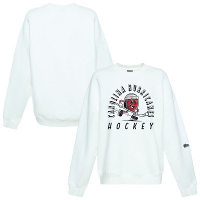 Женская Свитшот Carolina Hurricanes Hype and Vice White Action Mascot Oversized