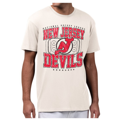Футболка New Jersey Devils Starter Cream Distressed Rink