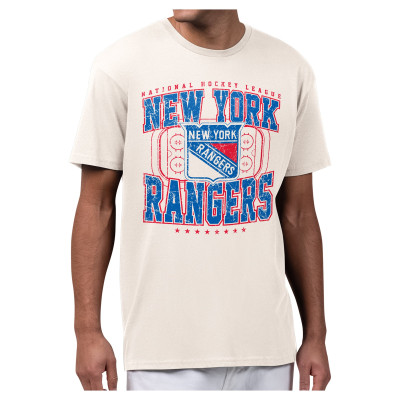 Футболка New York Rangers Starter Cream Distressed Rink
