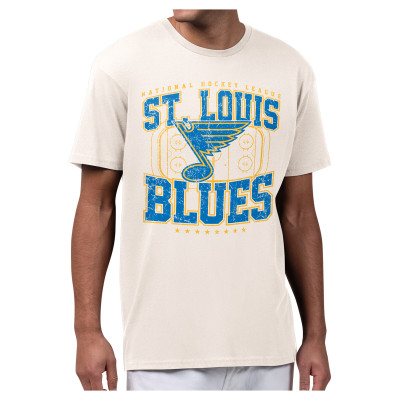 St. Louis Blues Starter Cream Distressed Rink T-Shirt