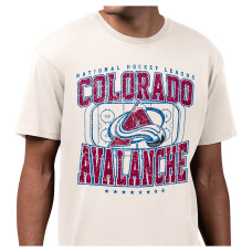 Colorado Avalanche Starter Cream Distressed Rink T-Shirt Colorado Avalanche Starter Cream Distressed Rink T-Shirt