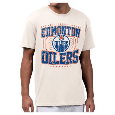Футболка Edmonton Oilers Starter Cream Distressed Rink