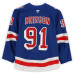 Игровая джерси Brendan Brisson New York Rangers Fanatics Authentic #91 Blue Set 2 from the 2025-26 NHL Season