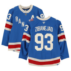 Игровая джерси Mika Zibanejad New York Rangers Fanatics Authentic #93 Blue Centennial vs. Toronto Maple Leafs on March 5, 2026