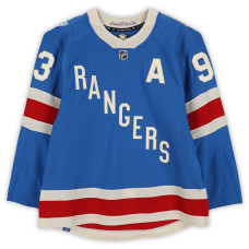 Игровая джерси Mika Zibanejad New York Rangers Fanatics Authentic #93 Blue Centennial vs. Toronto Maple Leafs on March 5, 2026