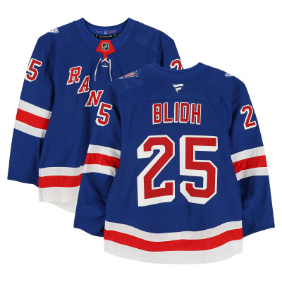 Игровая джерси Anton Blidh New York Rangers Fanatics Authentic #25 Blue Set 2 from the 2025-26 NHL Season