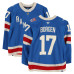 Игровая джерси Will Borgen New York Rangers Fanatics Authentic #17 Blue Centennial vs. Toronto Maple Leafs on March 5, 2026