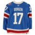 Игровая джерси Will Borgen New York Rangers Fanatics Authentic #17 Blue Centennial vs. Toronto Maple Leafs on March 5, 2026