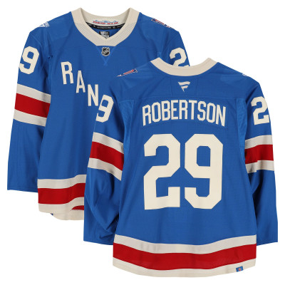 Игровая джерси Matthew Robertson New York Rangers Fanatics Authentic #29 Blue Centennial vs. Toronto Maple Leafs on March 5, 2026