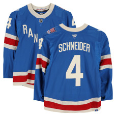 Игровая джерси Braden Schneider New York Rangers Fanatics Authentic #4 Blue Centennial vs. Toronto Maple Leafs on March 5, 2026 Игровая джерси Braden Schneider New York Rangers Fanatics Authentic #4 Blue Centennial vs. Toronto Maple Leafs on March 5, 2026