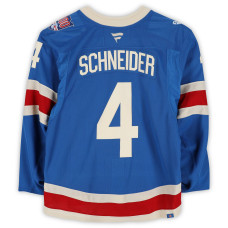 Игровая джерси Braden Schneider New York Rangers Fanatics Authentic #4 Blue Centennial vs. Toronto Maple Leafs on March 5, 2026 Игровая джерси Braden Schneider New York Rangers Fanatics Authentic #4 Blue Centennial vs. Toronto Maple Leafs on March 5, 2026