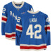 Игровая джерси Noah Laba New York Rangers Fanatics Authentic #42 Blue Centennial vs. Toronto Maple Leafs on March 5, 2026