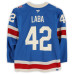 Игровая джерси Noah Laba New York Rangers Fanatics Authentic #42 Blue Centennial vs. Toronto Maple Leafs on March 5, 2026