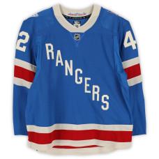 Игровая джерси Noah Laba New York Rangers Fanatics Authentic #42 Blue Centennial vs. Toronto Maple Leafs on March 5, 2026