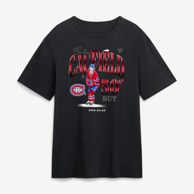 Футболка Montreal Canadiens Cole Caufield Black 50 Goals
