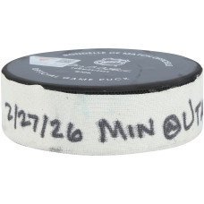 Шайба с игры Lawson Crouse Utah Mammoth Fanatics Authentic from February 27, 2026 vs. Minnesota Wild - Second of Two Goals Scored Шайба с игры Lawson Crouse Utah Mammoth Fanatics Authentic from February 27, 2026 vs. Minnesota Wild - Second of Two Goals Scored