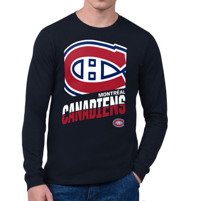 Футболка с длинным рукавом Montreal Canadiens Starter Navy Logo Zoom