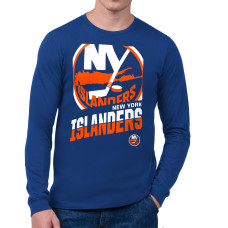 New York Islanders Starter Royal Logo Zoom Long Sleeve T-Shirt