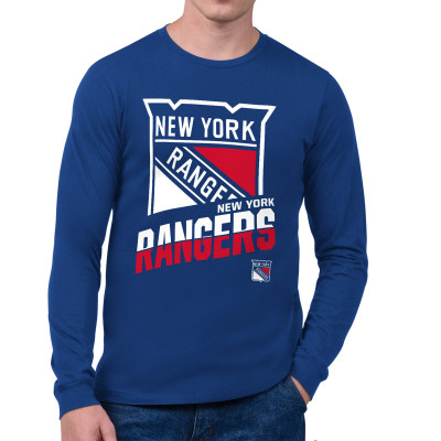 Футболка с длинным рукавом New York Rangers Starter Blue Logo Zoom