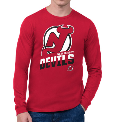 Футболка с длинным рукавом New Jersey Devils Starter Red Logo Zoom