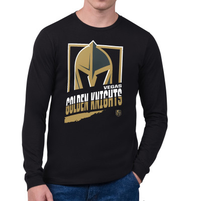 Футболка с длинным рукавом Vegas Golden Knights Starter Black Logo Zoom