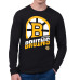 Футболка с длинным рукавом Boston Bruins Starter Black Logo Zoom