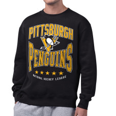 Свитшот Pittsburgh Penguins Starter Black Center Squeeze Tri-Blend Fleece