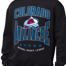 Colorado Avalanche Starter Black Center Squeeze Tri-Blend Fleece Sweatshirt Colorado Avalanche Starter Black Center Squeeze Tri-Blend Fleece Sweatshirt