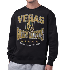 Свитшот Vegas Golden Knights Starter Black Center Squeeze Tri-Blend Fleece