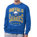 Свитшот Buffalo Sabres Starter Royal Center Squeeze Tri-Blend Fleece