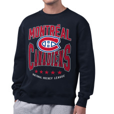 Свитшот Montreal Canadiens Starter Navy Center Squeeze Tri-Blend Fleece Свитшот Montreal Canadiens Starter Navy Center Squeeze Tri-Blend Fleece