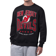 Свитшот New Jersey Devils Starter Black Center Squeeze Tri-Blend Fleece Свитшот New Jersey Devils Starter Black Center Squeeze Tri-Blend Fleece