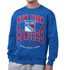 Свитшот New York Rangers Starter Blue Center Squeeze Tri-Blend Fleece