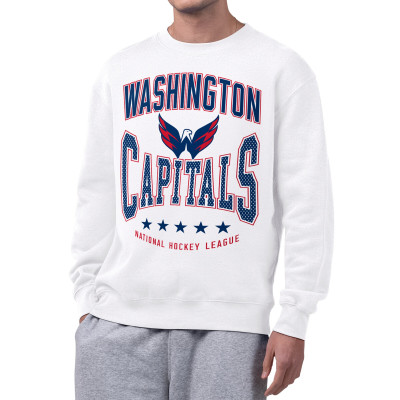 Свитшот Washington Capitals Starter White Center Squeeze Tri-Blend Fleece